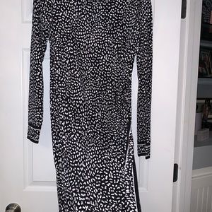 Michael Kors black and white split seam dress